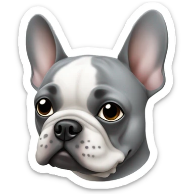 Grey French Bulldog  sticker