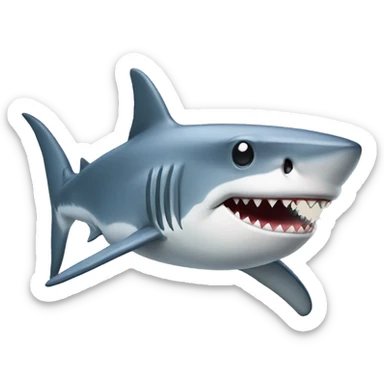 Shark with a top hat sticker