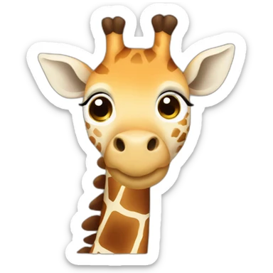 A cute laying down giraffe sticker