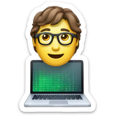 Coding laptop with IDE sticker