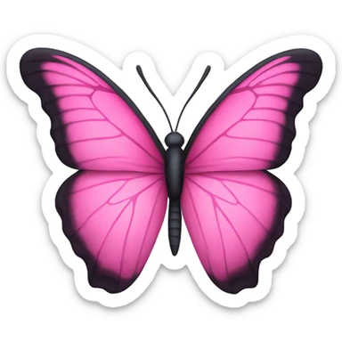 Pink butterfly sticker