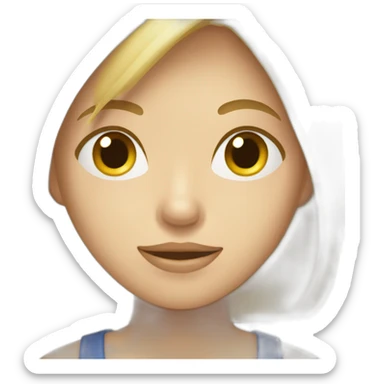 Une blonde qui embrasse un garçon  sticker