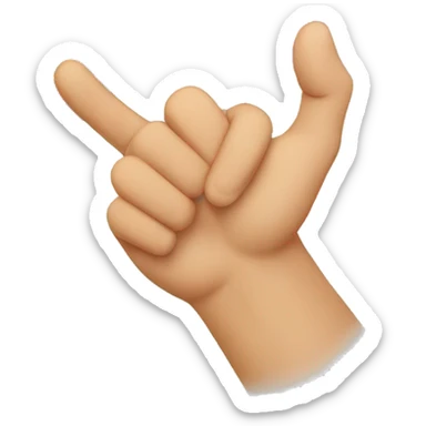 right and left hand with thumbs extended, with a rainbow linking them together sticker