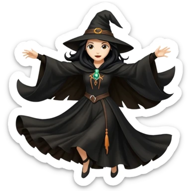 A witch dancer sticker