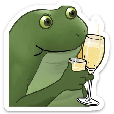 champagne cheers sticker