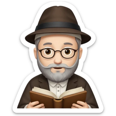 rabbi reading a book sticker