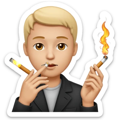 fait moi un pack demojis De fumeur sticker