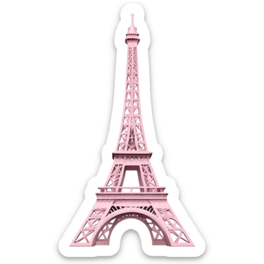 baby pink eiffel tower sticker
