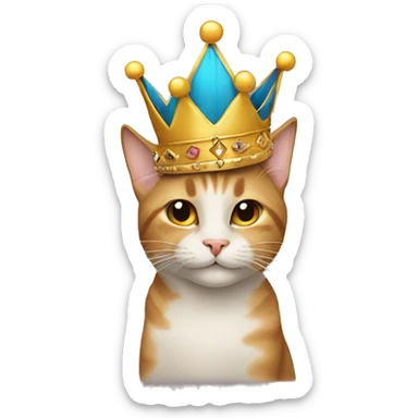 Cat wearing a crown sticker