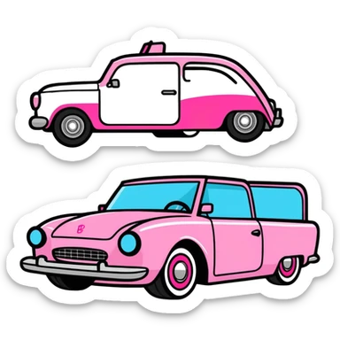 Barbie car sticker