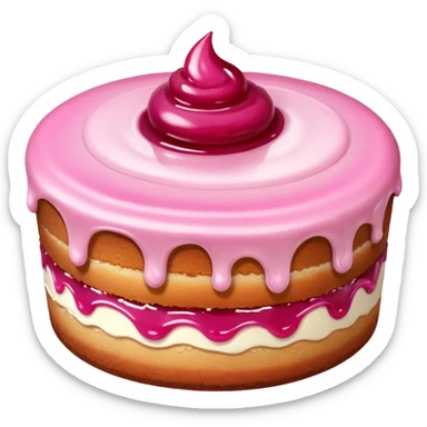 pink gooey jam cake sticker
