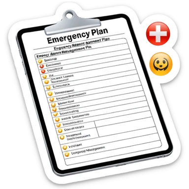emergency management plan sticker