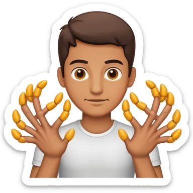 man with multiple arms, like a Hindu deity sticker