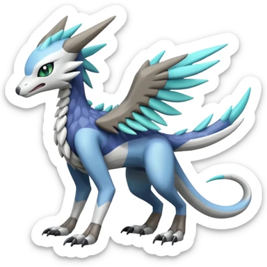 Meloetta-Sergal-Trico-Palkia-Dialga-hybrid-fusion-Fakémon-creature, full body sticker