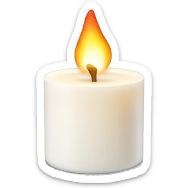 candle with white label sticker