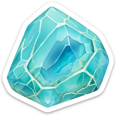 peruvian opal gemstone raw crystal mineral detailed sticker