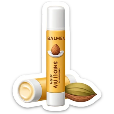 Balmea Natural Shea Butter and Almond Oil Lip Balm chapstick for lips sticker