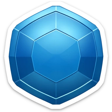 Centang biru segi 12 sticker