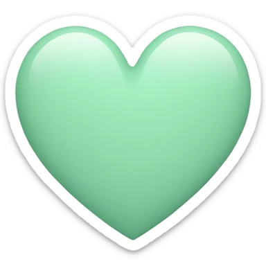 pastel green heart sticker