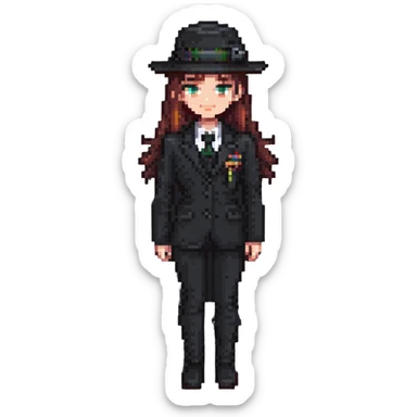 Штирлиц in a spy-themed outfit sticker