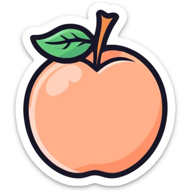 Peach with kisses sticker