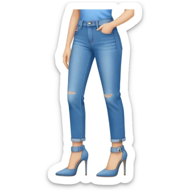 jean heels sticker