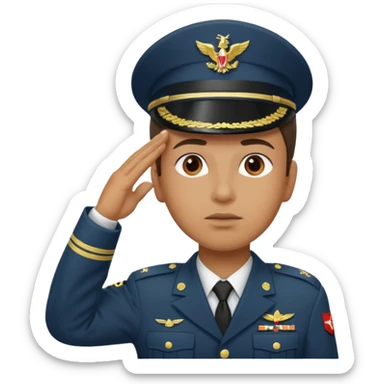 soldier saluting sticker
