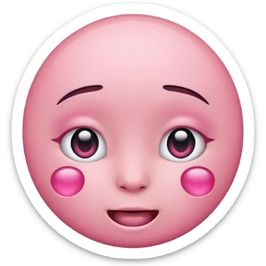 Pink emoji with piercings sticker
