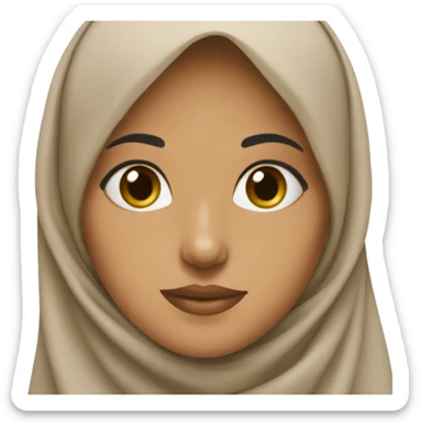 a hijabi brunette  sticker