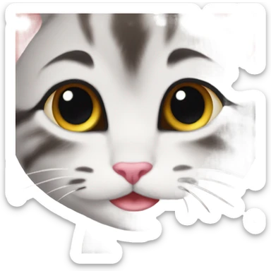 Kitten catfé purrista girls sticker