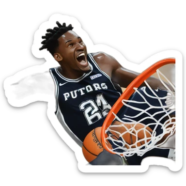 Wembanyama victor dunking spurs sticker
