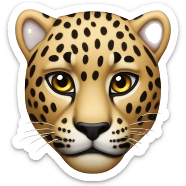 Leopardo al lado de una pantera sticker