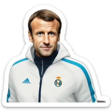 Emmanuel Macron in Marseille tracksuit sticker