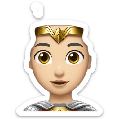 Wonder woman cheveux argentés garçon sticker