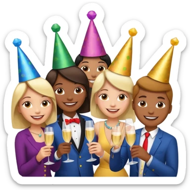 find friends at social events sticker