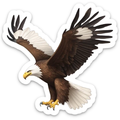 Eagles flying sticker