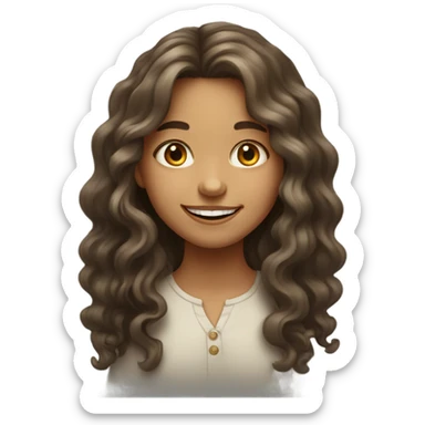 portrait of a smiling girl sticker