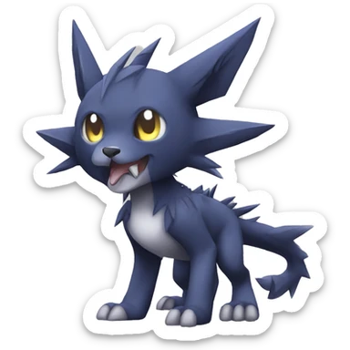 cute cool edgy sharp punk Digimon-Fakemon-animal full body sticker