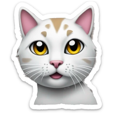 A cat drawing graffiti on a wall sticker