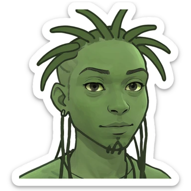 black lightskin boy with dreads  sticker