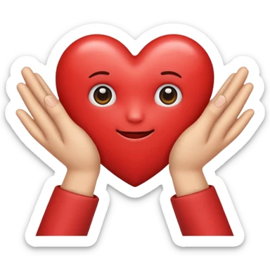 Heart hands sticker