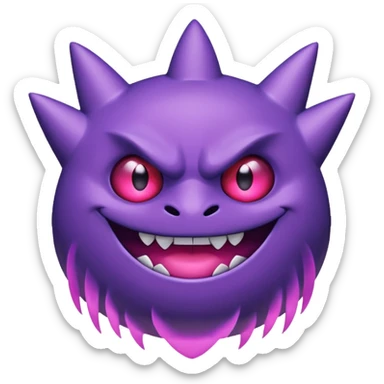 Pokemon legendary purple and pink mega gengar sticker