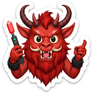 Christmas Krampus sticker