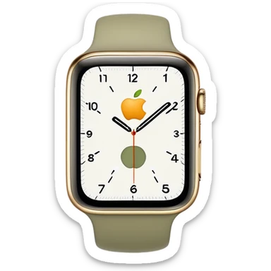 Apple Watch in pale olive  sticker