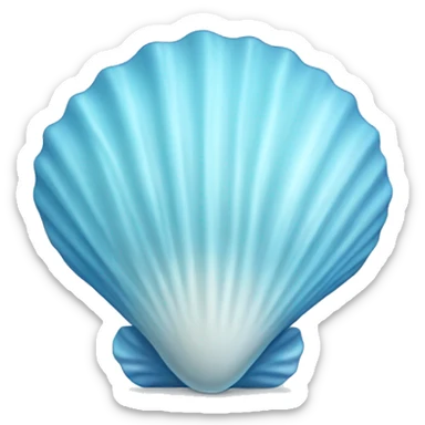 light blue seashell sticker