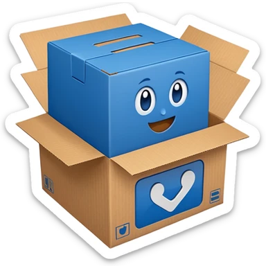 Caja del producto immunocal color azul sticker
