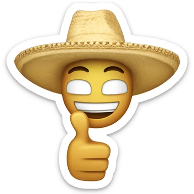Sombrero thumbs up sticker