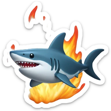 FLAMME EN FORME DE REQUIN sticker