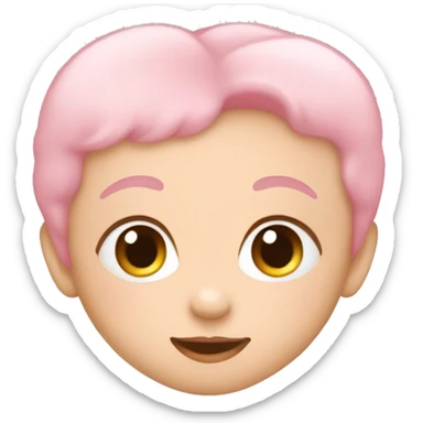 Baby pink heart sticker