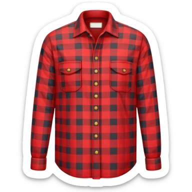 red lumberjack shirt sticker